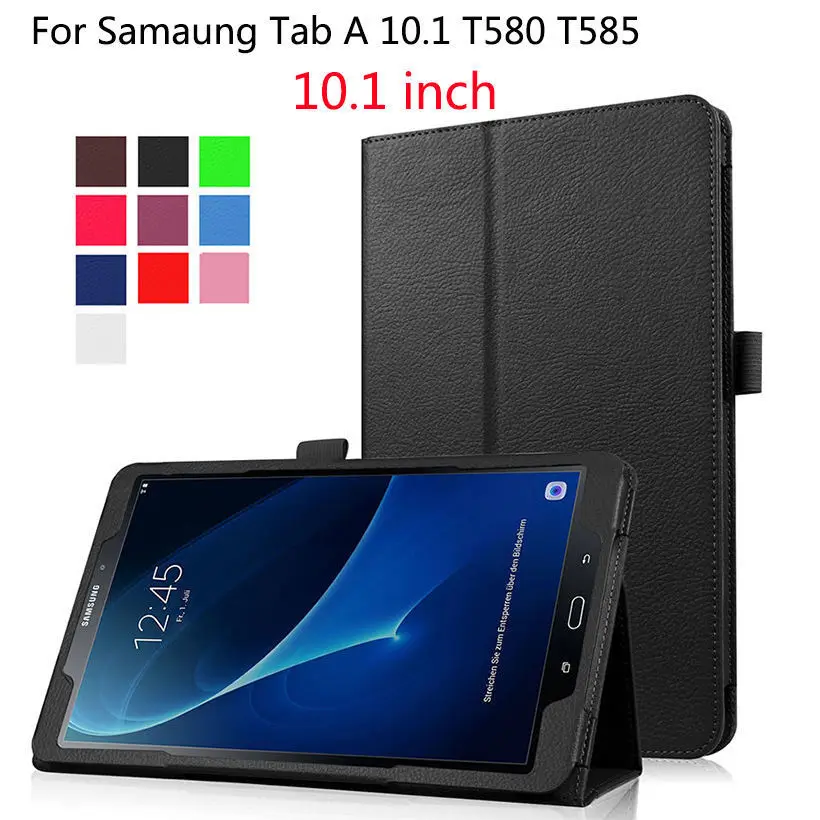 PU кожаный чехол для Samsung Galaxy Tab A A6 10 1 2016 T580 T585 T580N SM крышка смарт подставки
