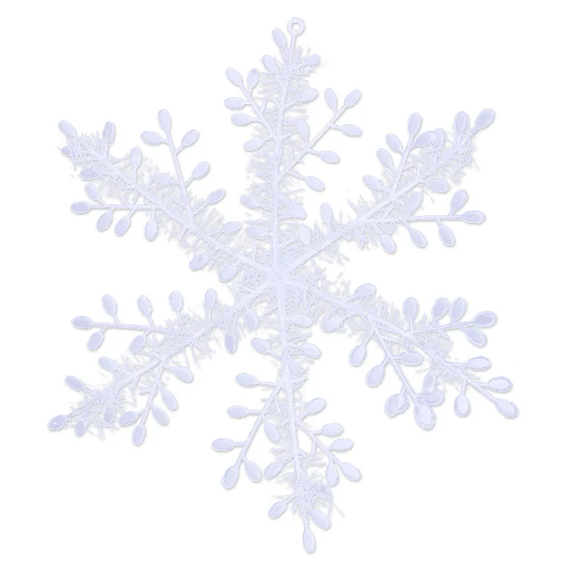 

30pcs 11cm Christmas Tree Decoration Snowflakes White Artificial Snow Christmas Decor Home New Year Party Dcor free shipping