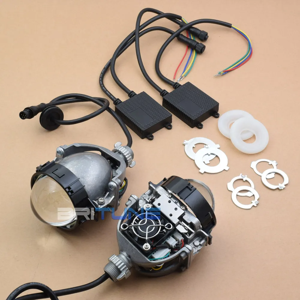 Полностью металлические автомобильные Би-светодиодный Объективы для проектора