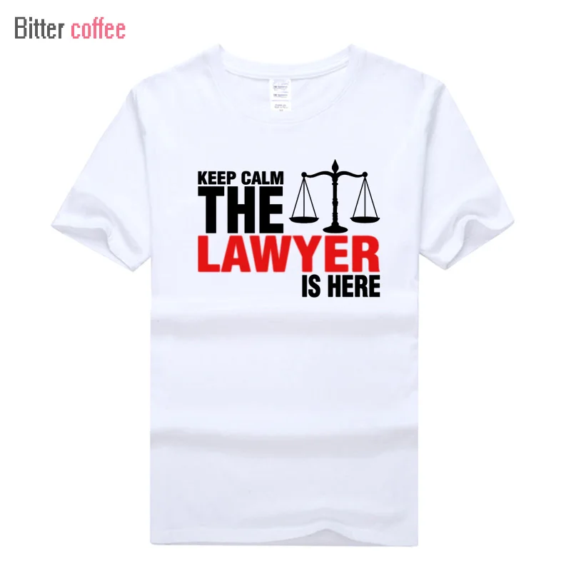 Keep Calm The Lawyer Is Here For Men Tee Shirt Casual Custom Short Sleeve Party Streetwear T Shirts Plus Size XS-3XL | Мужская одежда