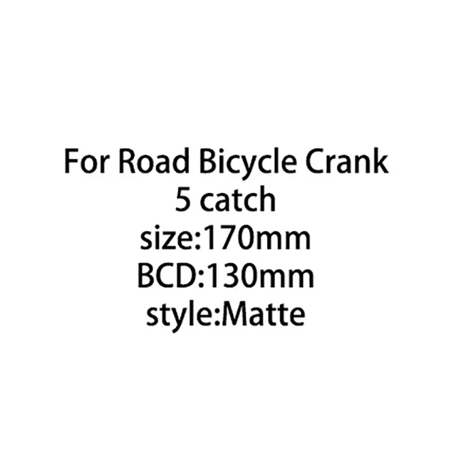 Матовый/глянцевый 3 К углеродного волокна Адреналин велосипедов Crankset дорожного для BCD 110/130 мм Длина 170/ 175 мм 5 улов шоссейные велосипеды Запчасти - Цвет: Matte Road 170X130mm