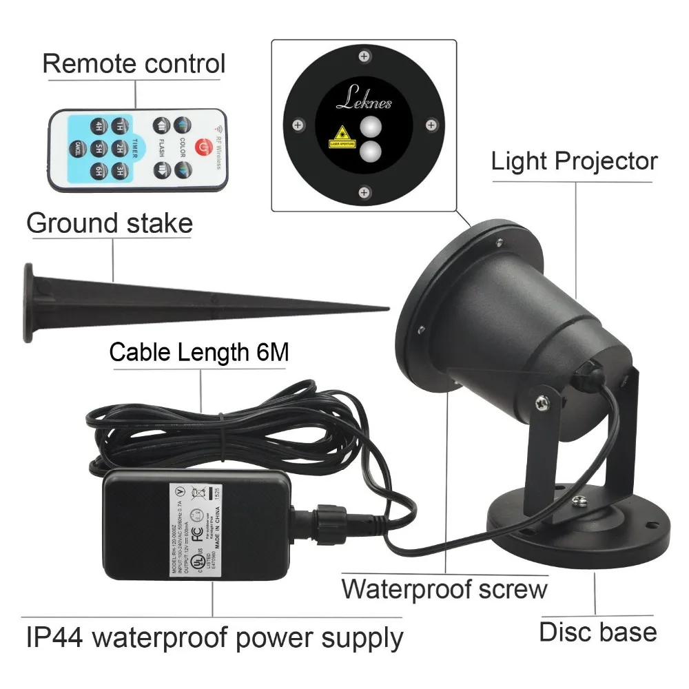 Динамический водонепроницаемый наружный прожектор лазерные огни Звездный