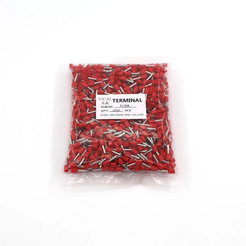 E1508 1000 шт. обжимные наконечники для изолированного шнура магнитных 0 75 мм2