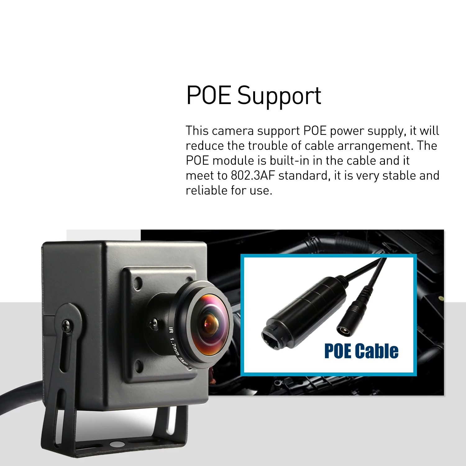 Камера видеонаблюдения POE Fisheye HD 1920x1080P 2 Мп металлическая камера для помещения ONVIF