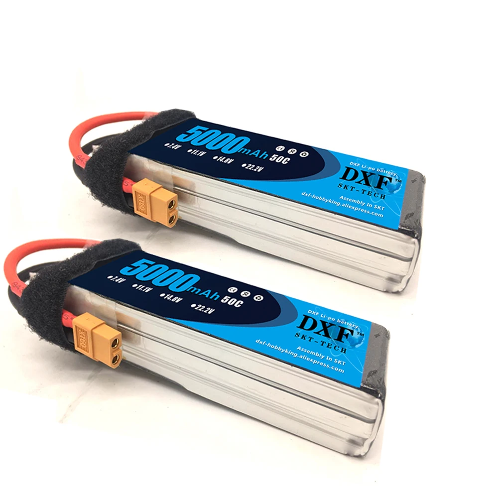 

DXF Power 2PCS 11.1V 5000mAh 50C max 100C 3S Lipo Battery For RC Helicopters Airplane Car Drone RC turck