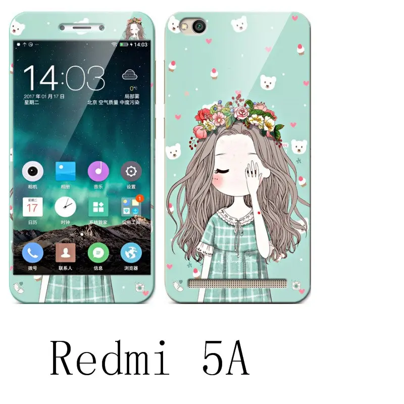 Xiaomi Redmi 5A силиконовый роскошный мягкий чехол для телефона с защитой 360 + цветной