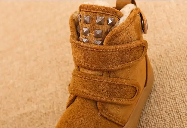 Новинка зимы 2019 Детская теплая бархатная обувь с хлопковой подкладкой Теплые