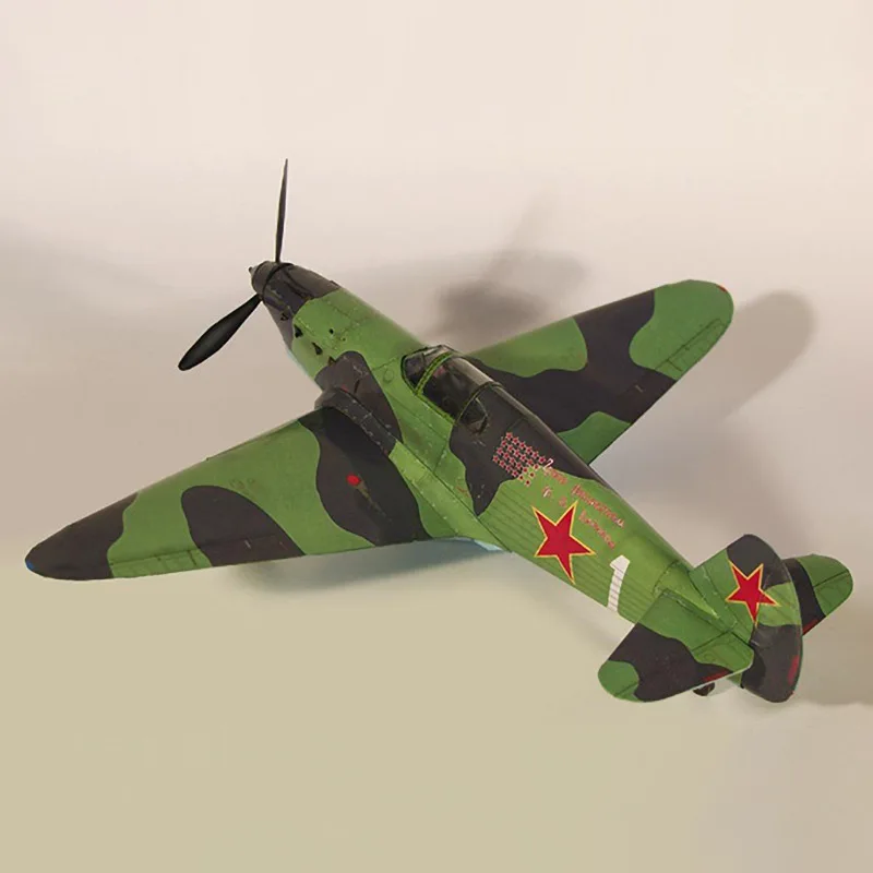 1:35 советский Jacques-1 истребитель 3D Бумага модель Як-1 вертолет с трёхмерными