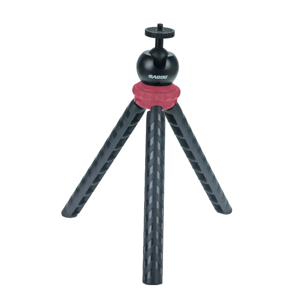 GAQOU Мини дорожный Штатив для iPhone гибкий портативный Gorillapod мобильный телефон Трипод для Gopro Hero DSLR цифровая камера Statief - Цвет: Черный