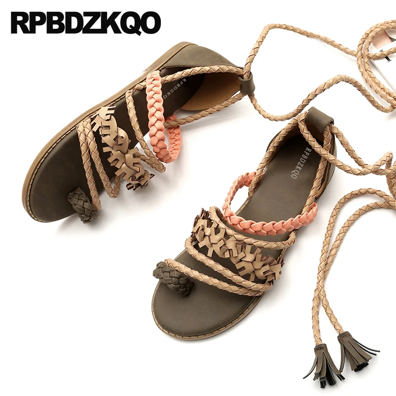 обувь женские сандалии ремешок Римский кольцо женщины повседневная Богемия