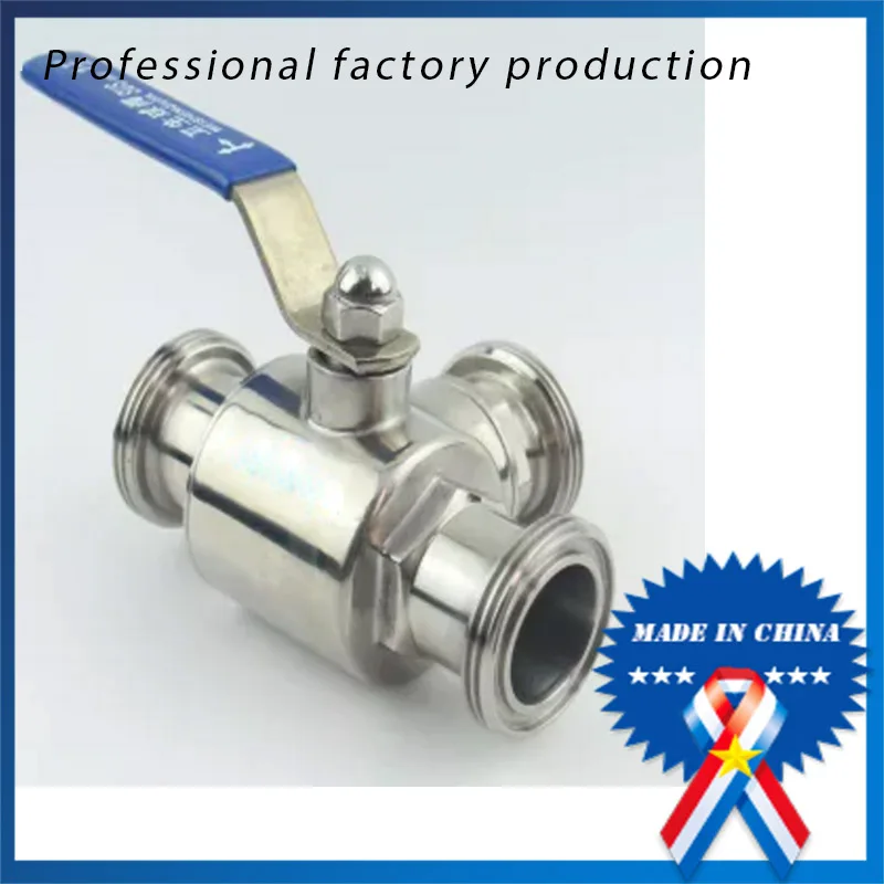3/4 дюйма санитарно нержавеющей стали пищевой трехходовой шаровой клапан|ball