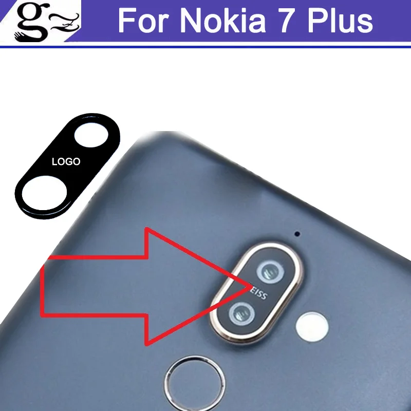 Задняя камера для Nokia 7 plus стеклянная крышка объектива запасные части ремонта