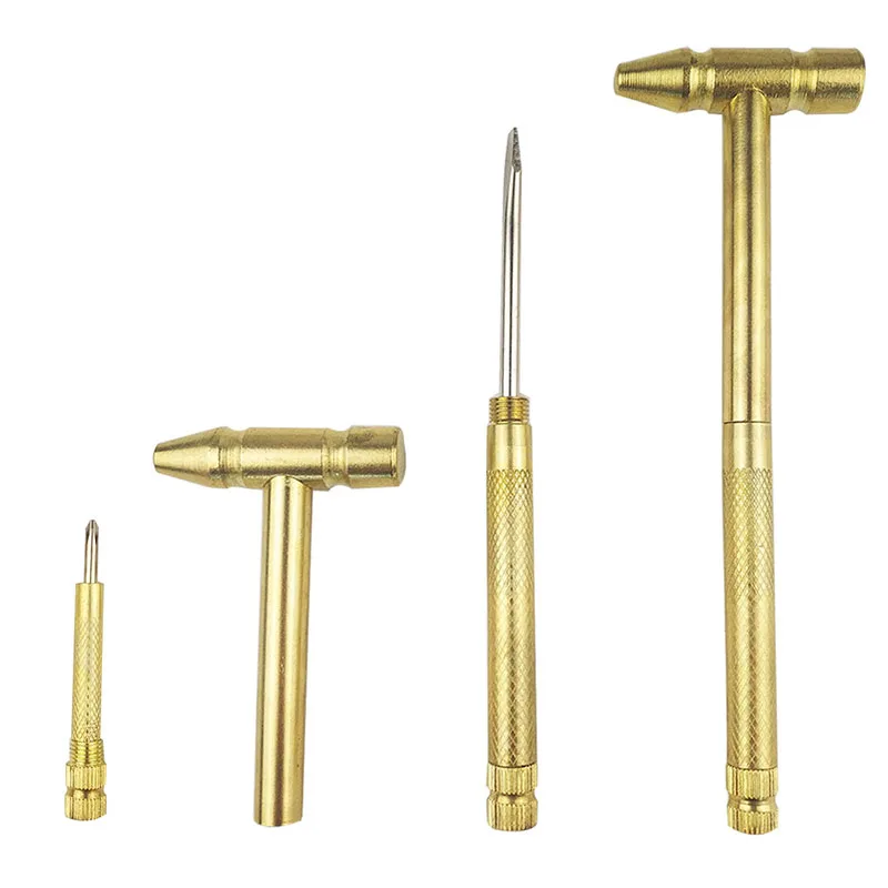 Высококачественный и Многофункциональный 6 шт. отвертка медно-молоток с