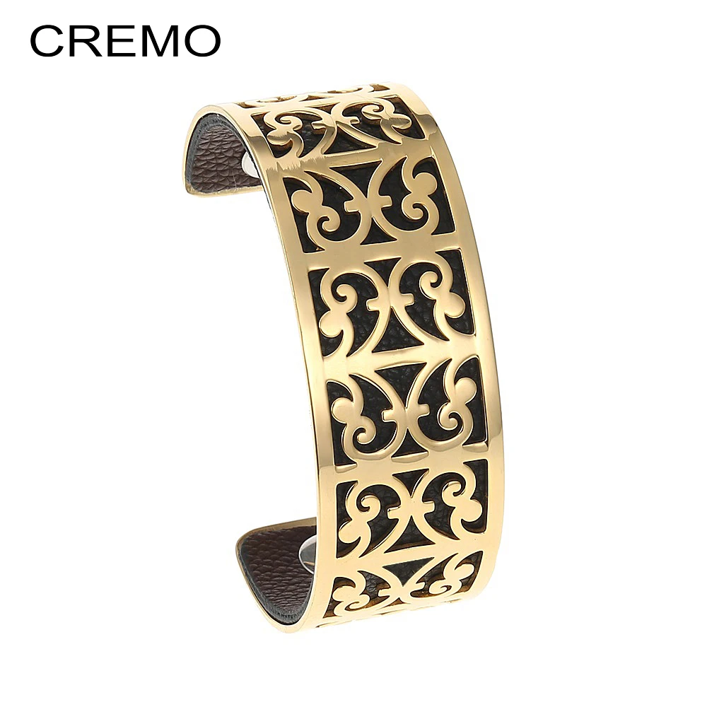 Cremo Aries Bangles Eternal Colorful Stainless Steel Bracelets Gold Filled Wristband Iterchangeable Reversible Leather Bangle | Украшения и