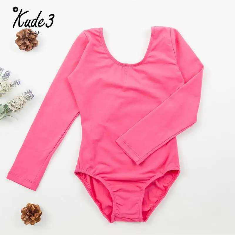 KUDE Professional Girls Ballet Leotard Long Sleeve Lovely Dance Wear Toddler Kids Cotton Gymnastics With Snap Crotch7479 | Тематическая