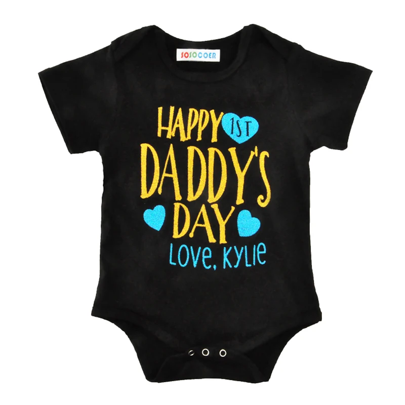 SOSOCOER/комбинезоны для новорожденных с короткими рукавами и надписью Mommy Daddy одежда