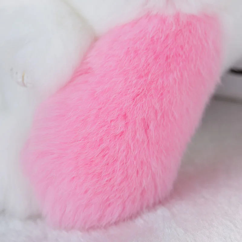 Брелок для ключей из 2017 натурального кроличьего меха и норки брелок с