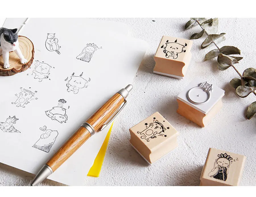 Ежедневный кот серии Деревянный штамп DIY Ремесло Деревянные и резиновые штампы для скрапбукинга канцелярские товары Скрапбукинг Стандартный штамп