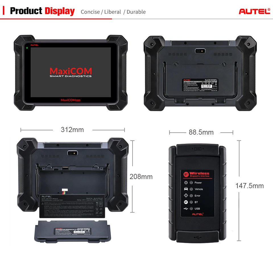 Autel MaxiCOM MK908 автоматический диагностический сканер расширенный полный системы ECU кодирования инструмент