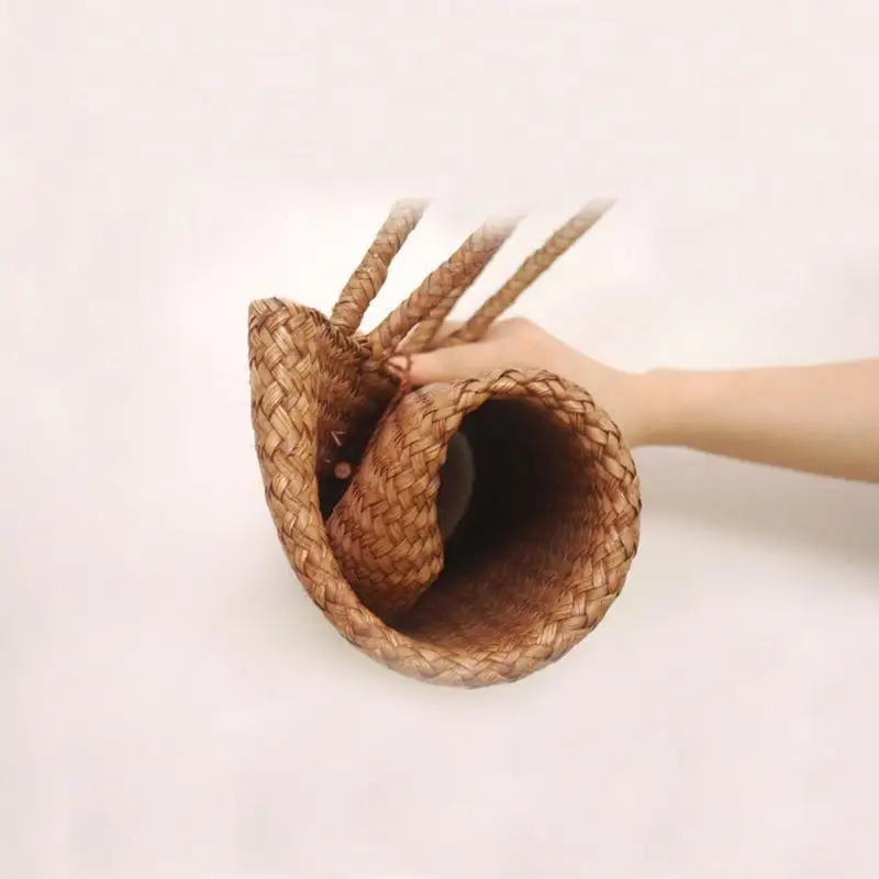 Женская Соломенная Сумка тоут большая пляжная сумка с держателем|Сумки ручками| |