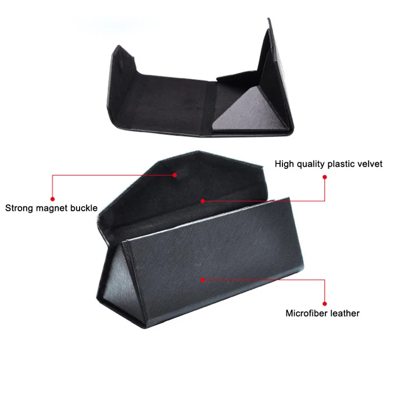 Foldable Glasses Box Lightweight Leather Sunglasses Case for Men Women KA-BEST | Аксессуары для одежды