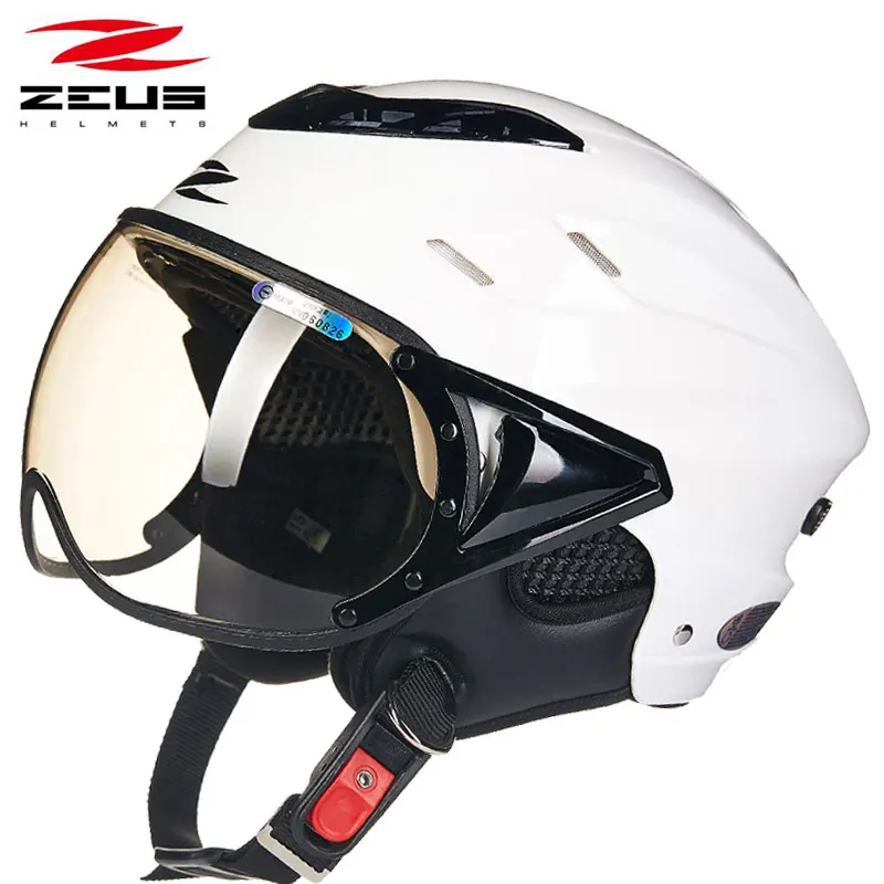 4 ZEUS 125B половина лица мотоциклетный шлем матовый черный Мотокросс Внедорожный гоночный автомобиль - Цвет: 4