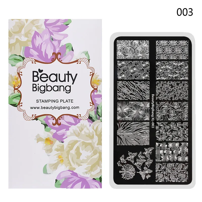 BeautyBigBang штамповочные пластины для ногтей штамповка для ногтей 1 шт. летние цветочные геометрические наклейки для ногтей шаблон для ногтей