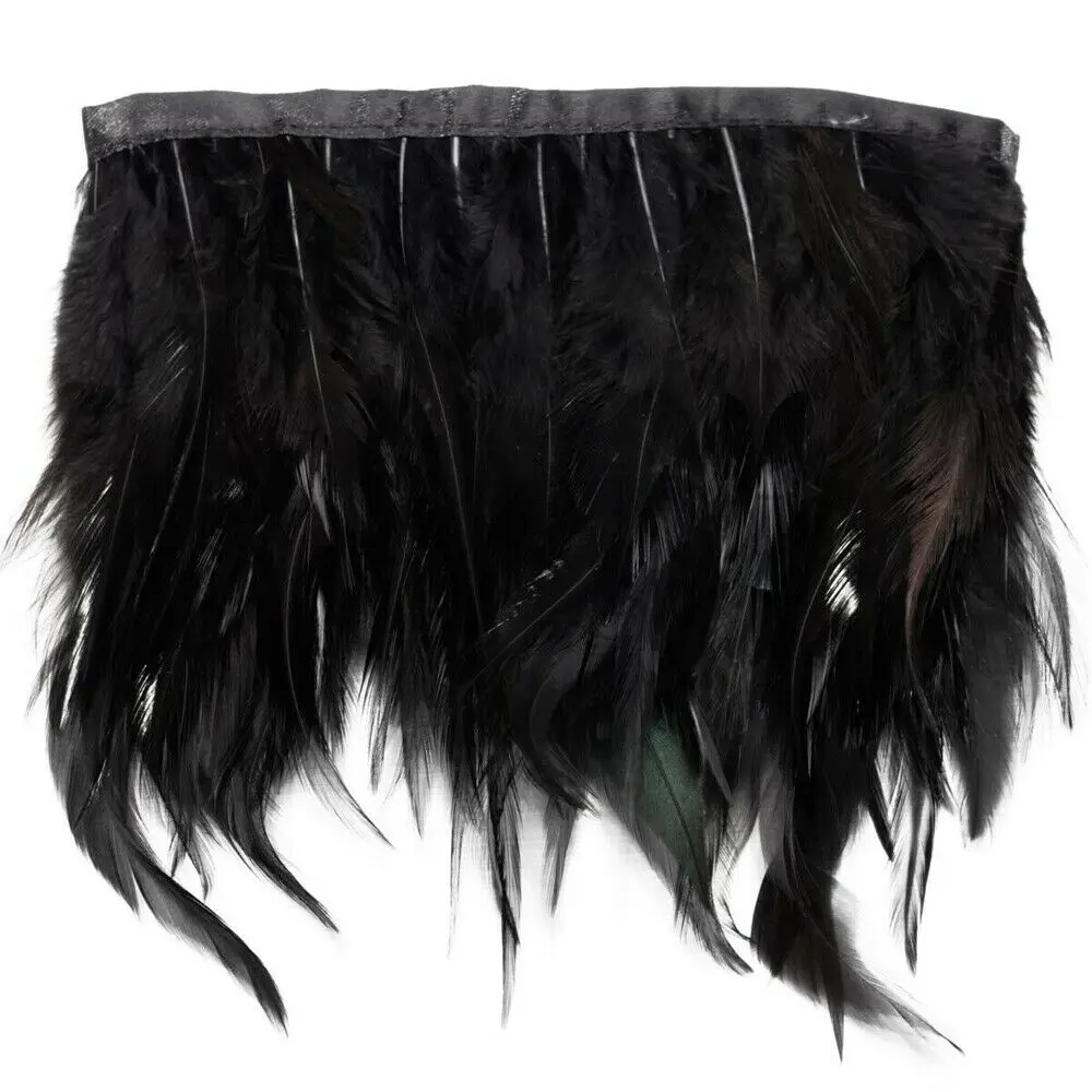 Лидер продаж 1 метр качество курица с перьями из хвоста петуха планки ленты 10 15 см