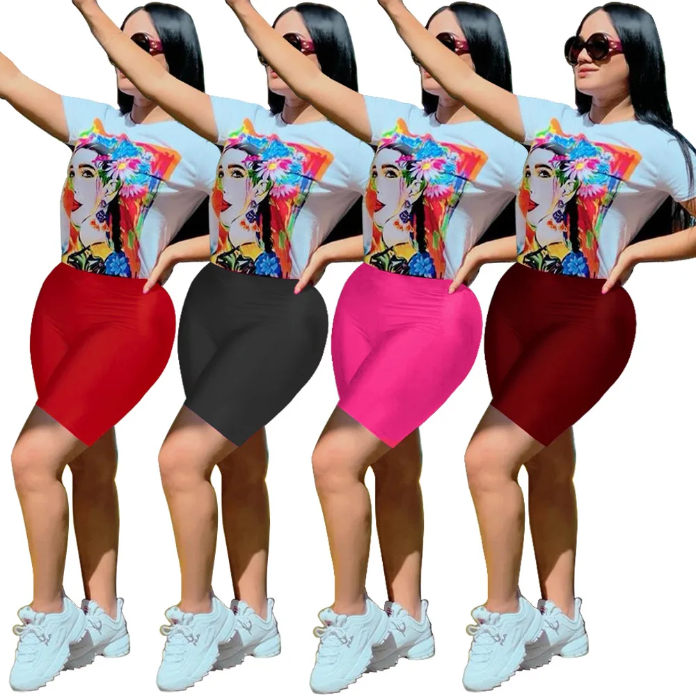 Новый женский сексуальный костюм из двух частей 2019 полный топ и шорты с высокой