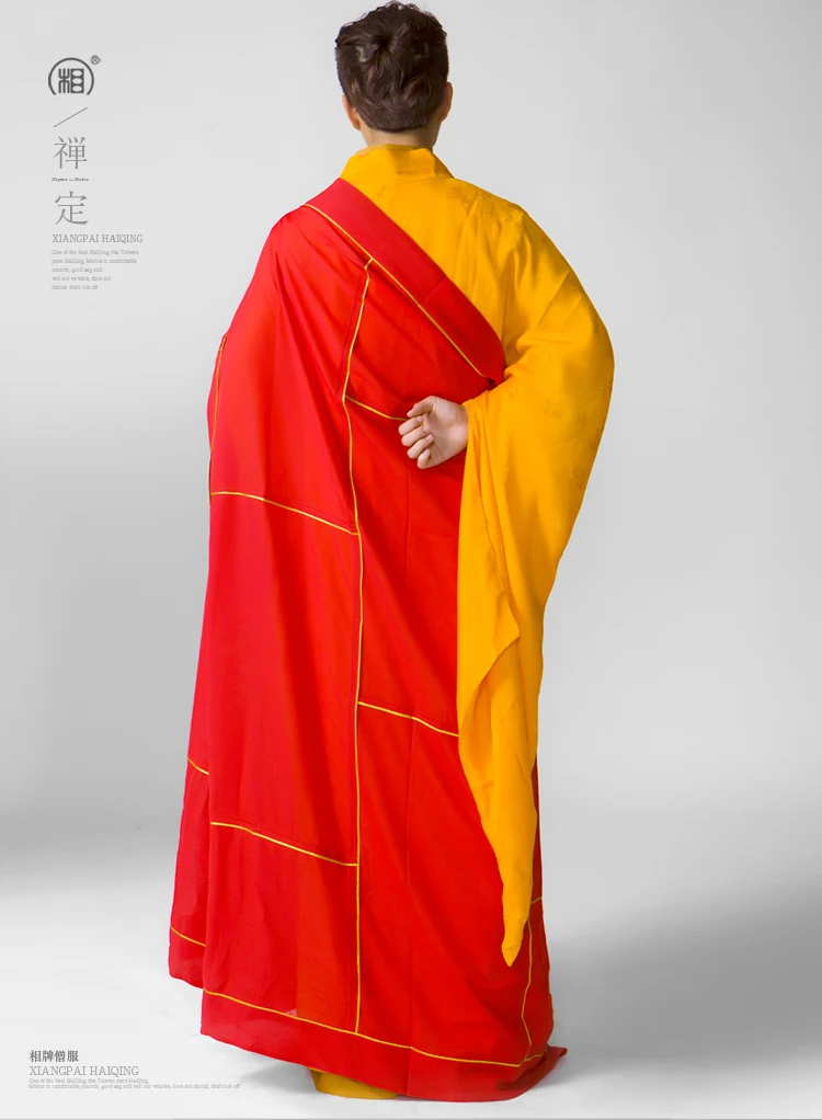 Shanghai Story linen buddhist Monk Robes Shaolin Men Robe high quality Buddhist Cassock Clothes Abbot Bonze Tang Costumes |