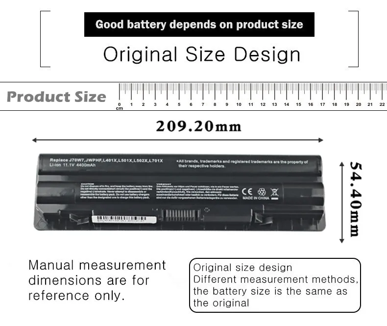 Аккумулятор для ноутбука Dell XPS L401x L501x L502x L701x L702x 312 1123 1127 J70W7 JWPHF R795X WHXY3|Аккумуляторы