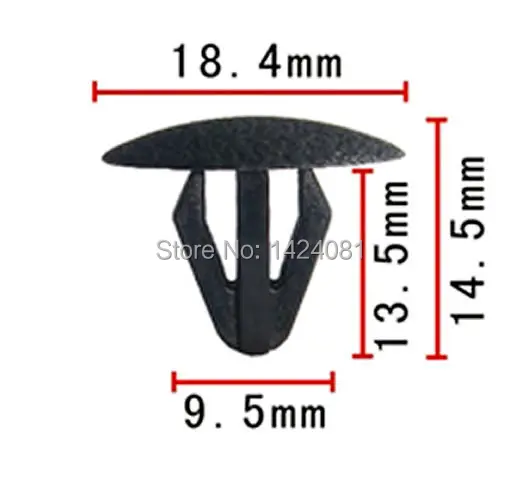 

100x OEM Nylon For Nissan Body Trim Fastener Retainer Retaining Clip 18x12x7mm 01553-00202