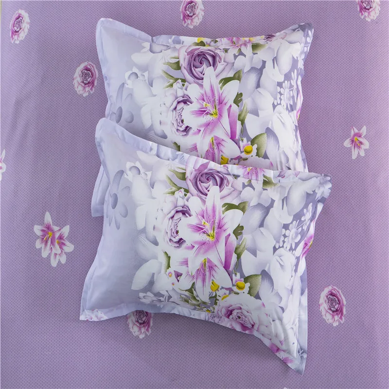 Новый Постельное белье Фиолетовый цветы простыня Твин Полный queen king Размеры