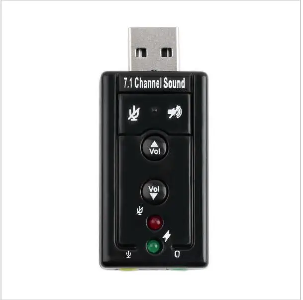 Прямая поставка Внешняя USB звуковая карта 7,1 канальный 3D аудио адаптер с 3,5 мм гарнитура микрофон для ПК настольный ноутбук