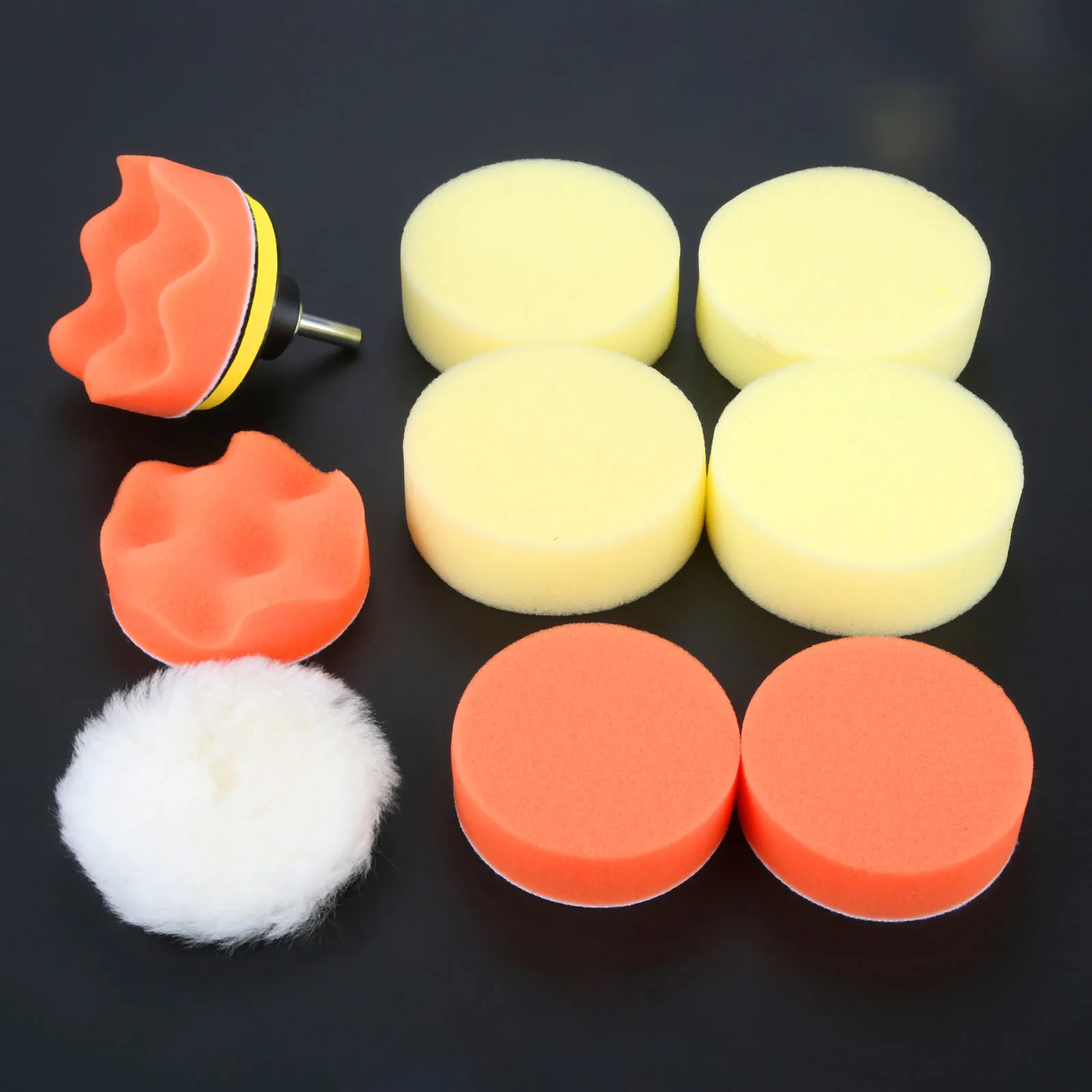 DRELD 11 шт. 3 дюйма 80 мм пенополировочные полировальные колодки с M10 сверлом адаптер