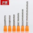 1 шт. 6 мм 3 фрезы HUHAO, спиральные фрезы для древесины, фрезерный станок с ЧПУ, твердосплавный Фрезерный резак, тугстер, сталь, дерево, Фрезерный резак