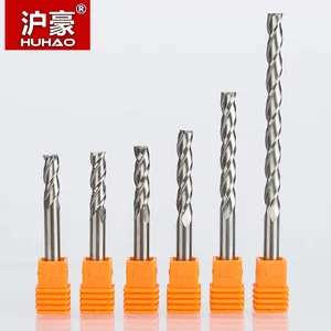 1 шт. 6 мм 3 фрезы HUHAO, спиральные фрезы для древесины, фрезерный станок с ЧПУ, твердосплавный Фрезерный резак, тугстер, сталь, дерево, Фрезерный резак