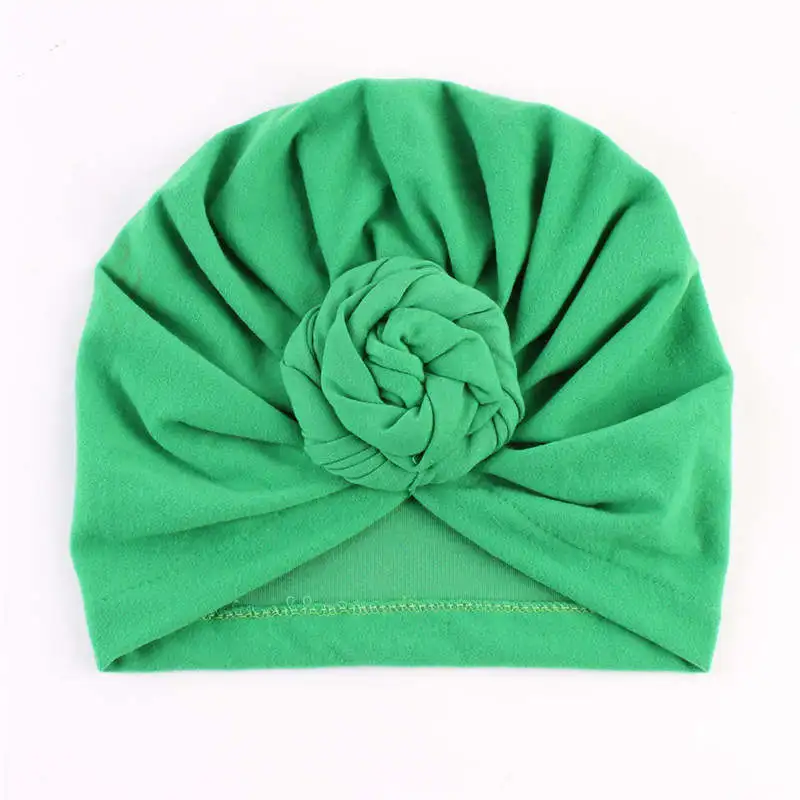Indian Headscarf Hat Cotton Crinkle Hijab Caps Mom and Baby Solid Donut Head Wrap Hats Inner Turban Bonnet Parent-Child