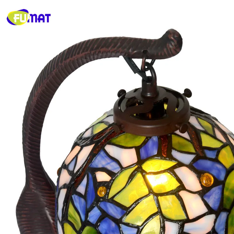FUMAT художественная настольная лампа в античном стиле Тиффани ретро витражное