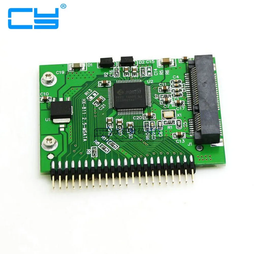 Mini PCI-e SSD Msata 1,8 para IDE 2,5 Polegada 5 V 44 pines Msata PCI Express Adaptador de Cartao convertidor Sata Para O portátil No