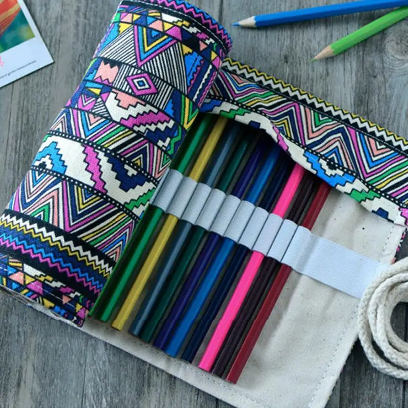 Чехол для карандаши художника футляр карандашей с 36 отверстиями рулон