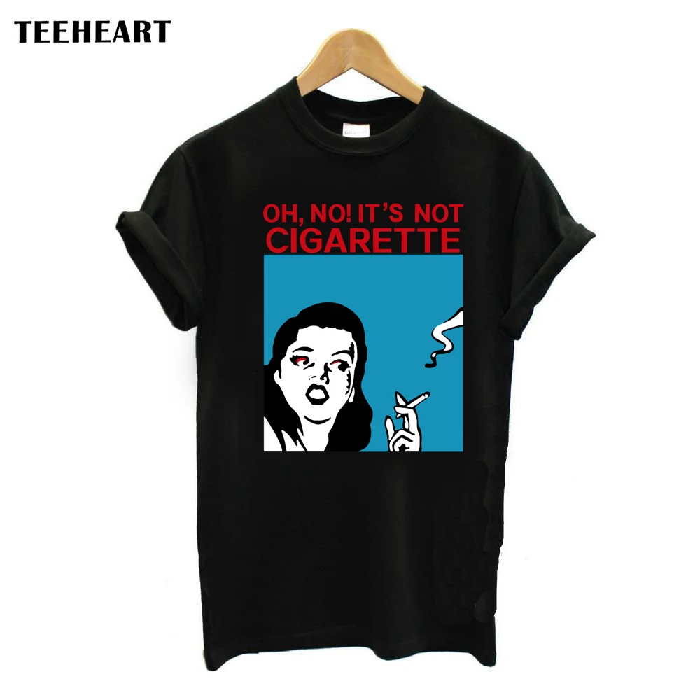 TEEHEART/винтажная модная женская футболка с принтом для девочек без сигарет топ