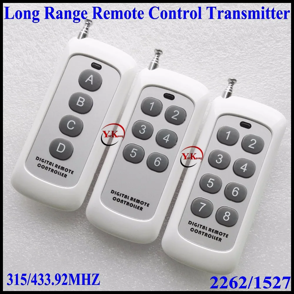 

Small Size Long Range Remote Control 4 Button 6 Button 8 Button315433MHZ Transmitter RF ASK 2260 1527 Wireless Remote for Switch