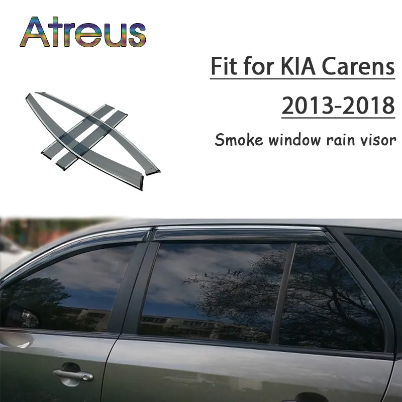 

Atreus 1 комплект ABS дождевой дымовой козырек для Kia Carens 2013 2014 2015 2016 2017 2018 аксессуары
