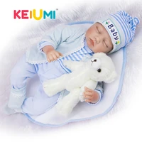 keiumi new sleeping baby reborn dolls 22 soft silicone reborn baby boy 55 cm realistic doll diy boneca toys for children