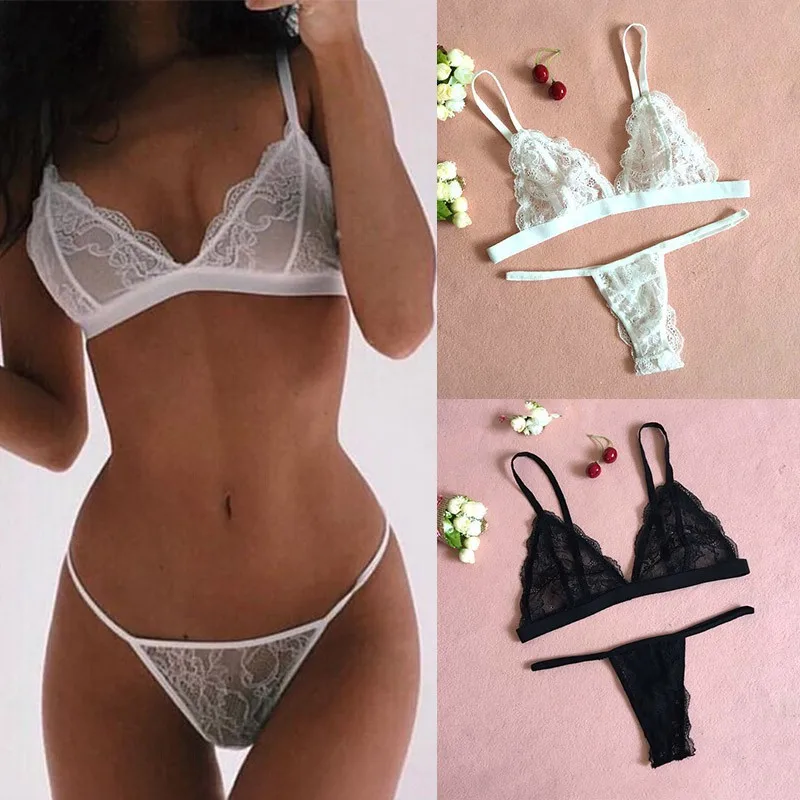 Комплект с бюстгальтером пуш-ап и трусиками сексуальный кружевной комплект