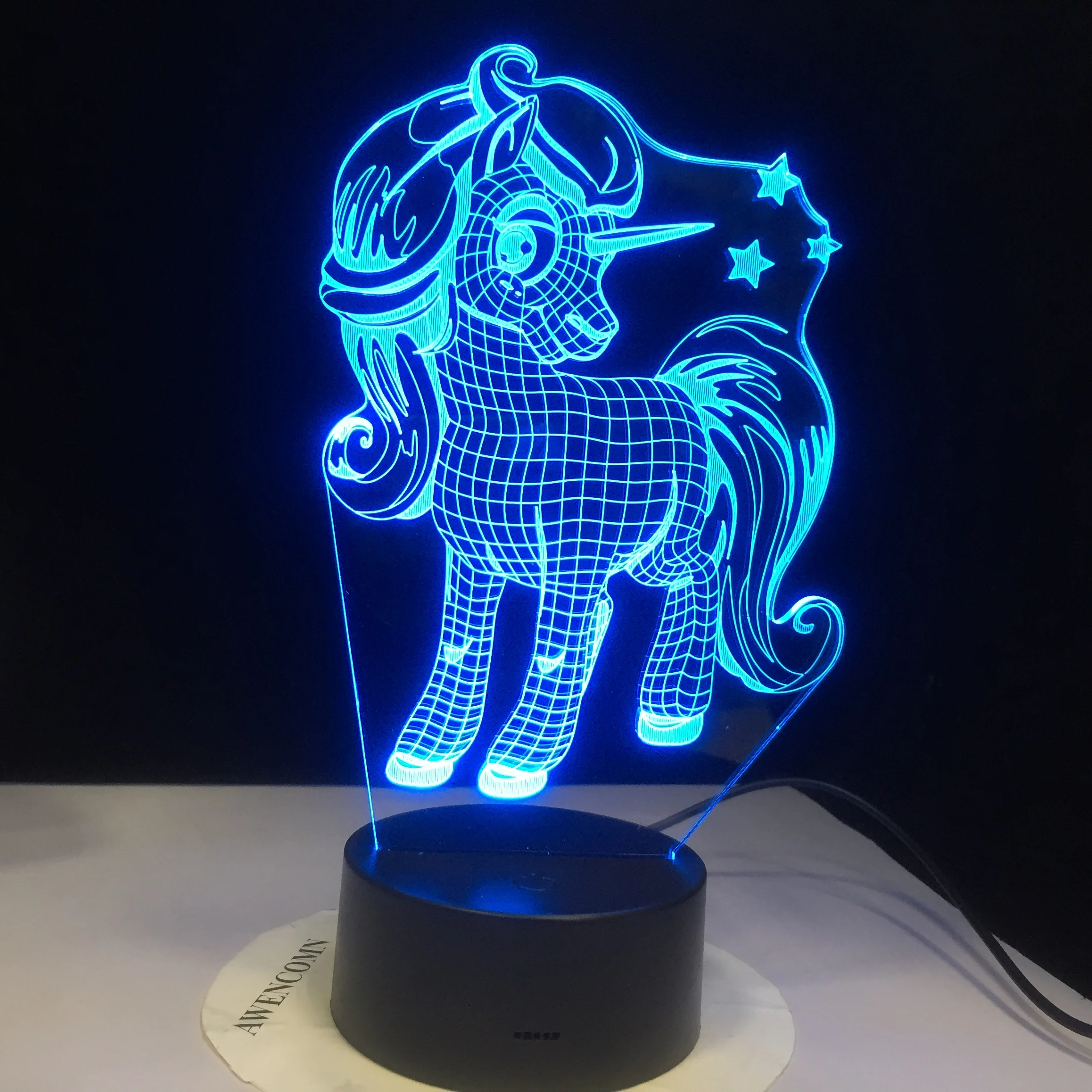 

Unicorn 3D LED Night Light Desk Lamp Romantic Gift 7 Colors Change Room Decor Holiday Girlfriend Kids Toy Dropshipping