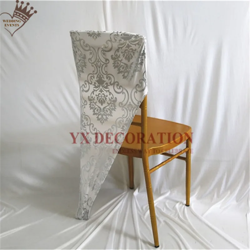 

25 50 100PCS Bamboo Chiavari Metalic Chair Lycra Spandex Cap Cover Bronzing Chair Hood For Banquet Wedding Event Decoration