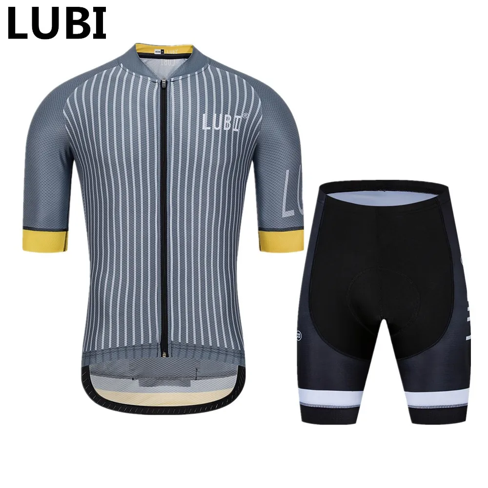 jersey and short LUBI Для мужчин задействуя Джерси летом указан носить ударопрочный волосипедный костюм лосины, одежда Наборы велосипед Костюмы дорожный костюм Ropa Ciclismo Hombre - Цвет: jersey and short
