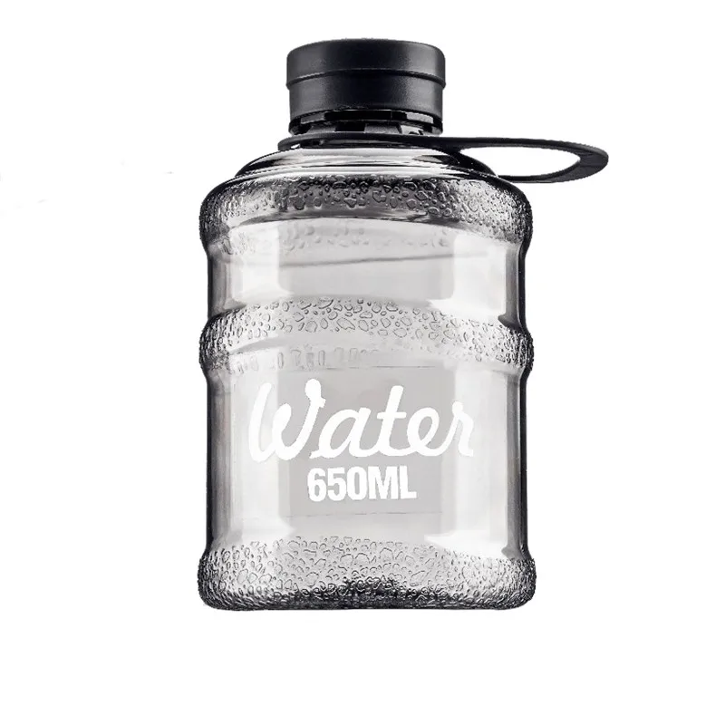 650ml black Hoomall 650/1000 мл пластиковые герметичные бутылки с ручкой, портативная Студенческая бутылка для воды для путешествий, для прогулок на велосипеде, кемпинга - Цвет: 650ml black